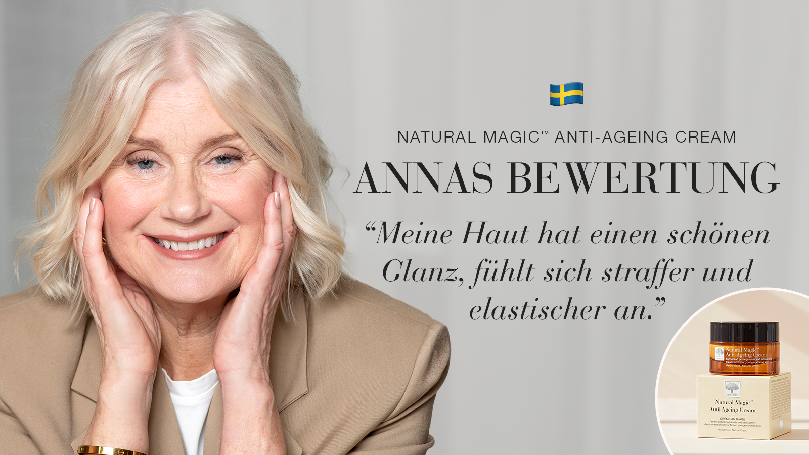 Meine Haut fühlt sich glatt und seidig an.